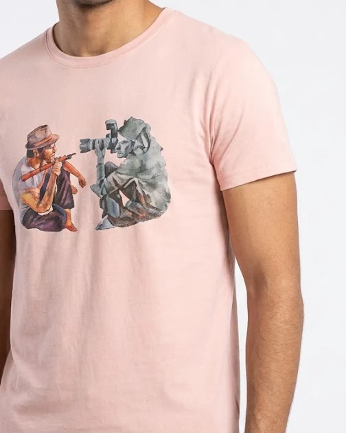 MEN PRINTED CAMERA HALF SLEEVES T-SHIRT - Image 2