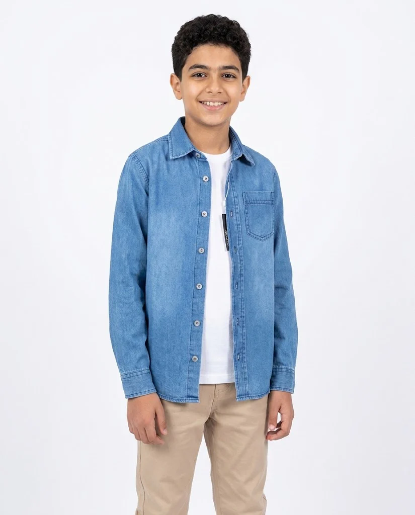 Boys Casual Jeans Long Sleeves Shirt