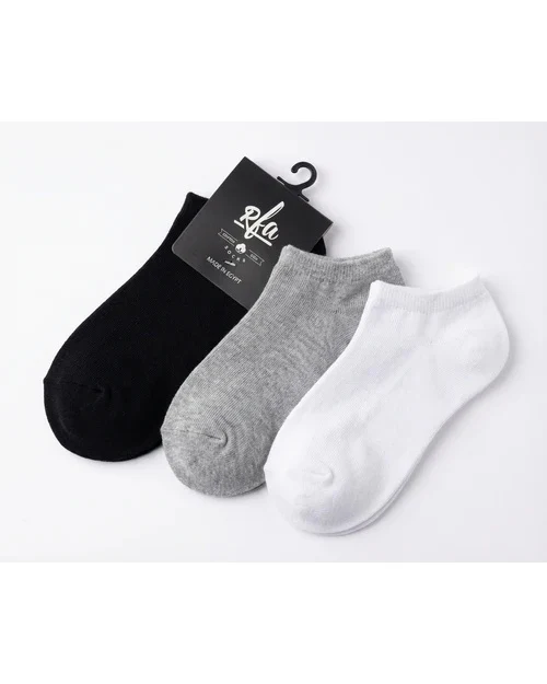 Boys Cotton Plain Long Socks 3Pc