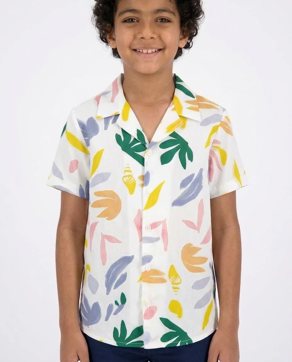 Boys Drawing Half Sleeves Shirt