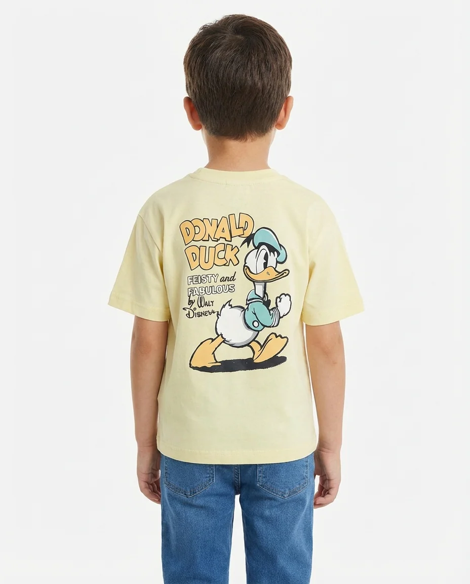 Boys Half Sleeves Printed Donald Duck T-Shirt - Image 3