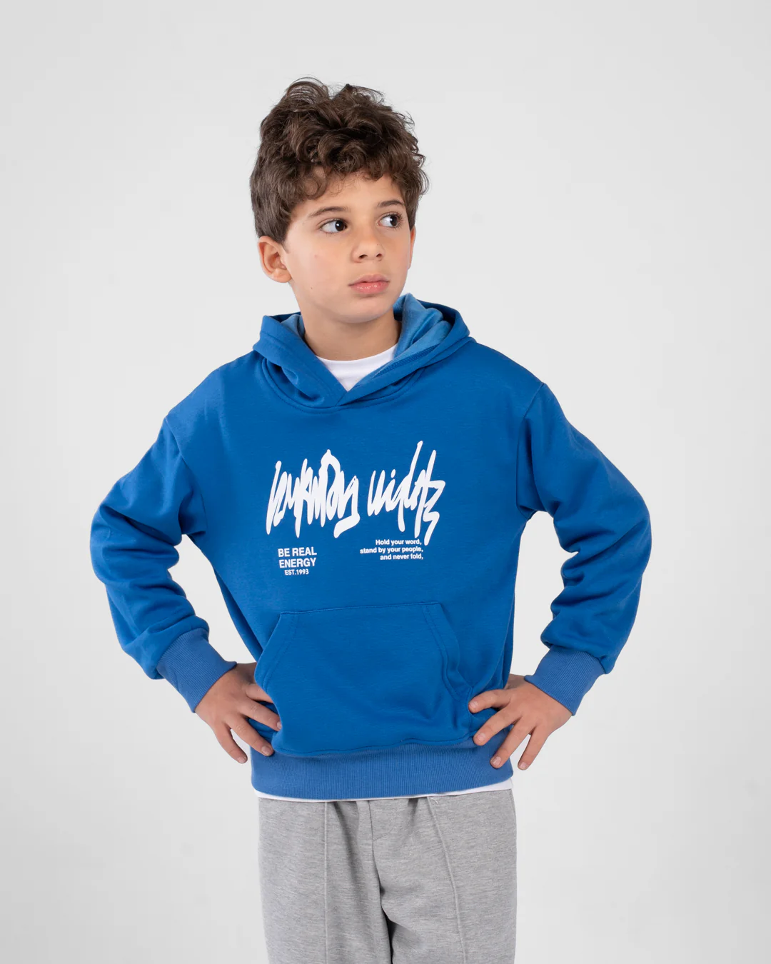 Boys Hoodied Printed Sweatshirt - Image 2