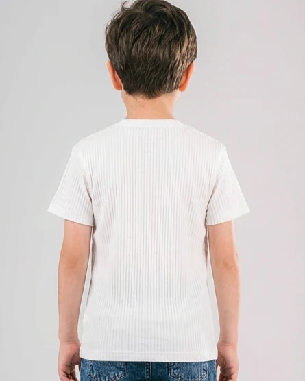 Boys Jaqured Half Sleeves T-shirt