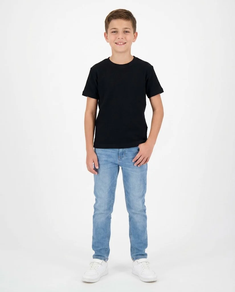 Boys Jaqured Half Sleeves T-shirt - Image 3