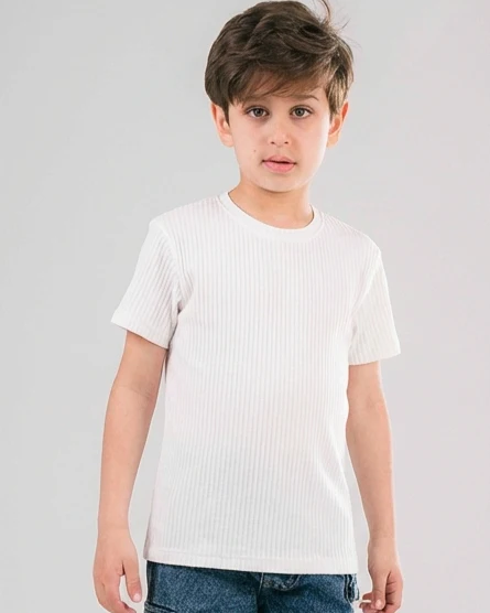 Boys Jaqured Half Sleeves T-shirt - Image 2