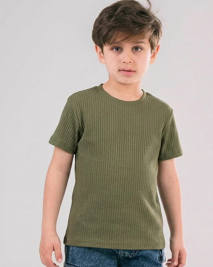 Boys Jaqured Half Sleeves T-shirt - Image 4