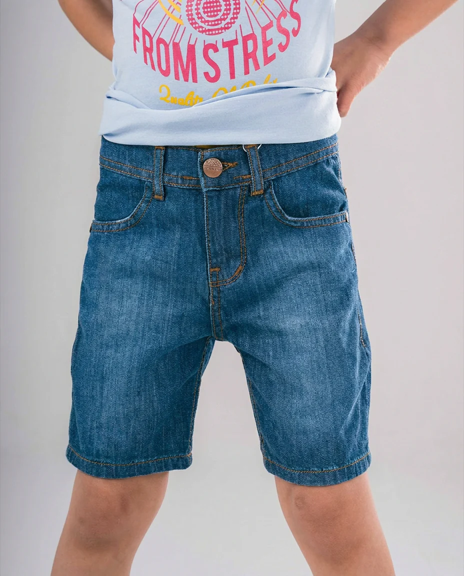 Boys Jeans Shorts 5 Pockets - Image 2