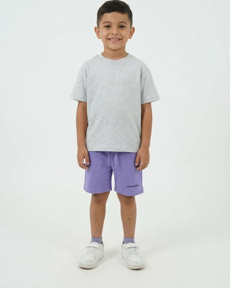 Boys Plain Summer Melton Short - Image 4