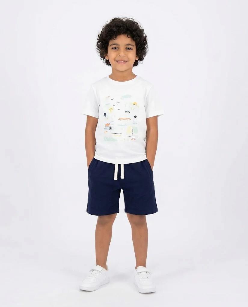 Boys Plain Summer Melton Short - Image 2