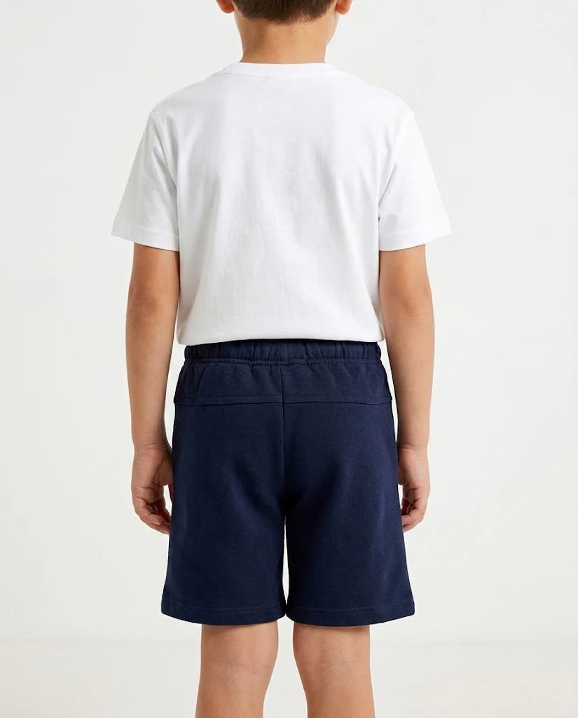 Boys Plain Summer Melton Short - Image 3