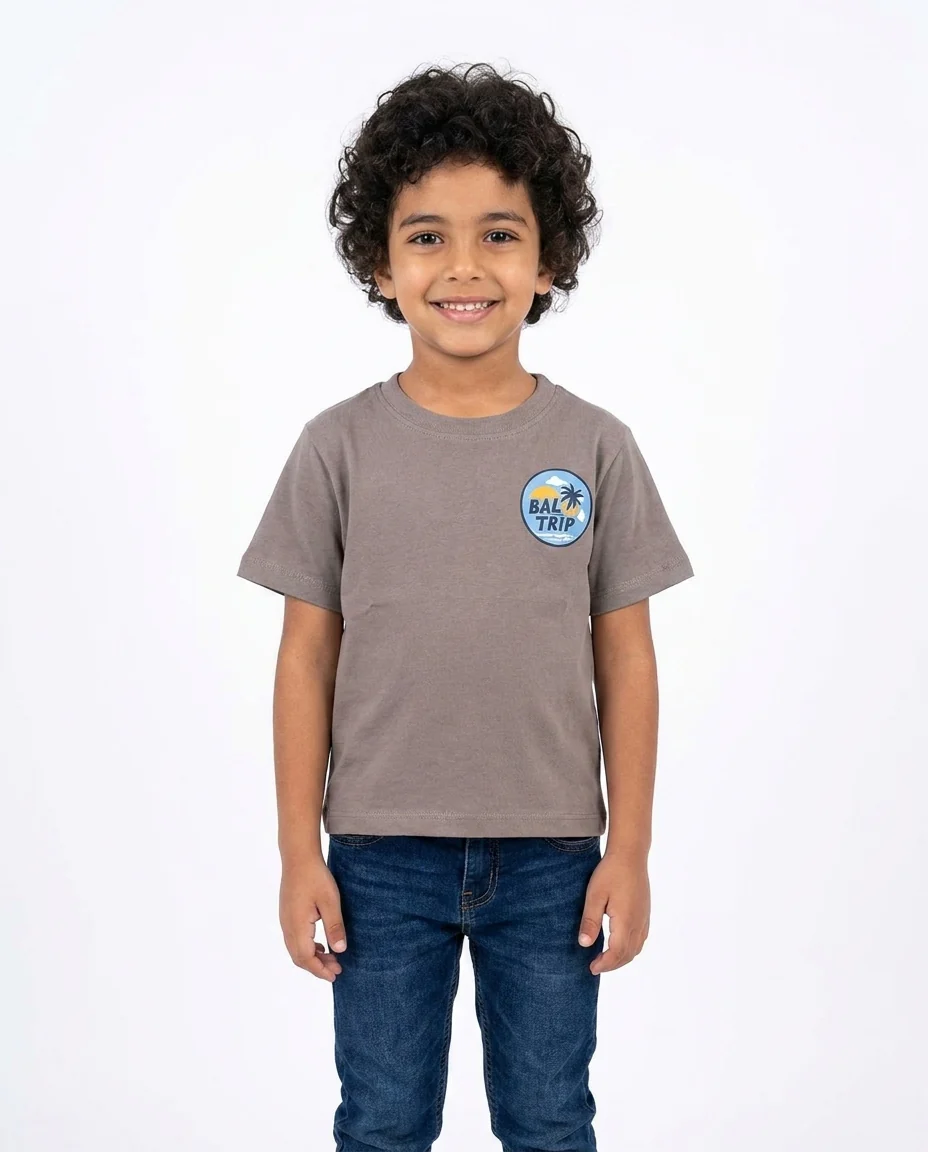Boys Printed Bali Trip Half Sleeves T-shirt