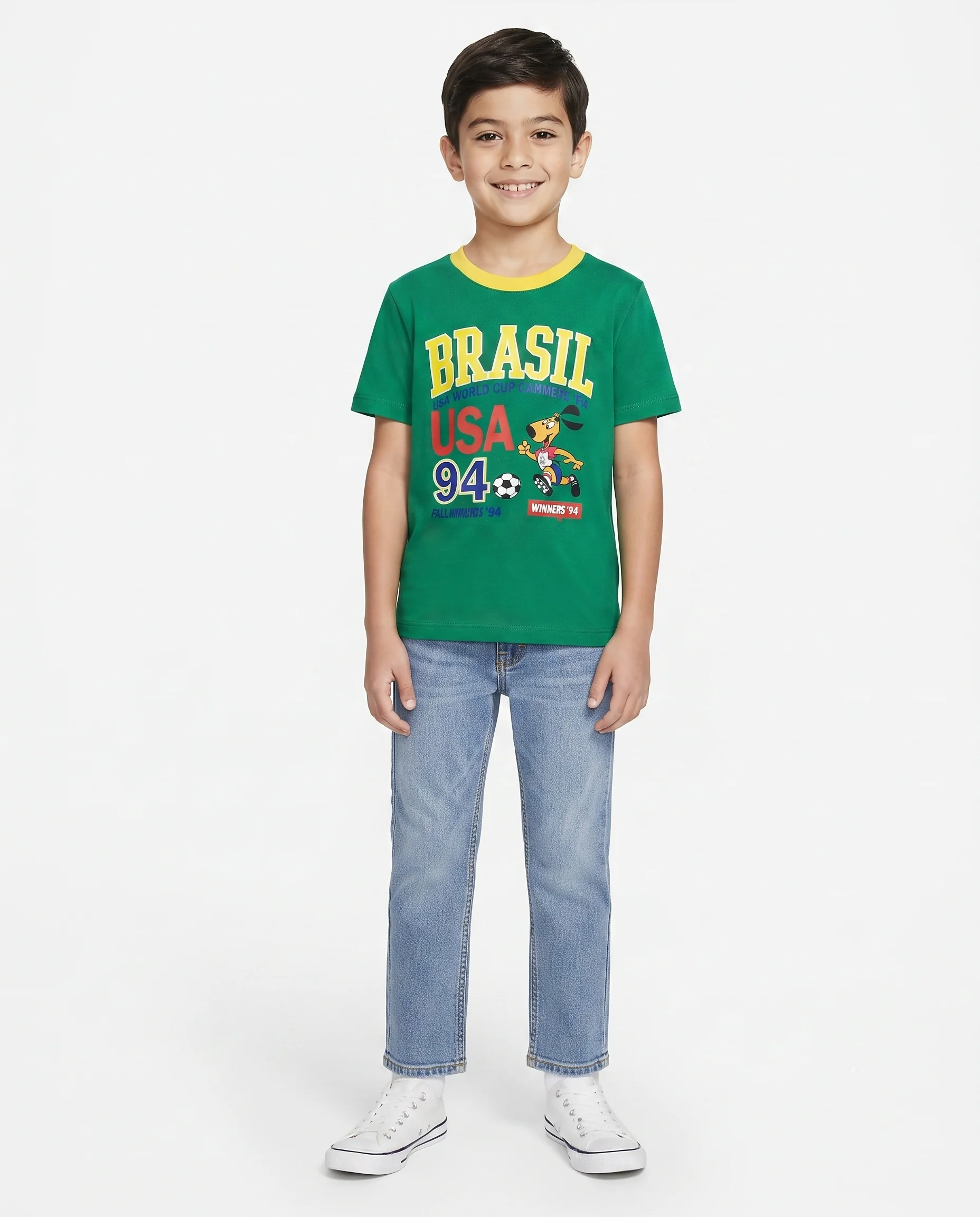 Boys Printed Brasil Half Sleeves T-shirt - Image 2