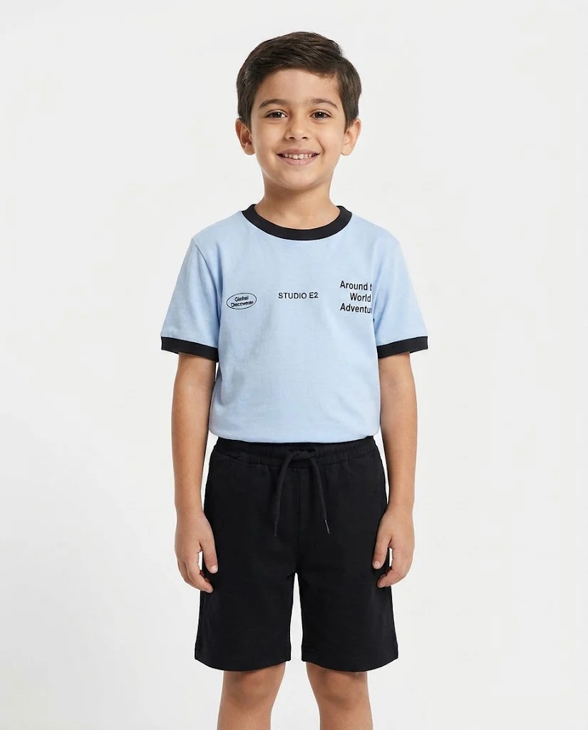 Boys Printed Half Sleeves Pyjama W/Short