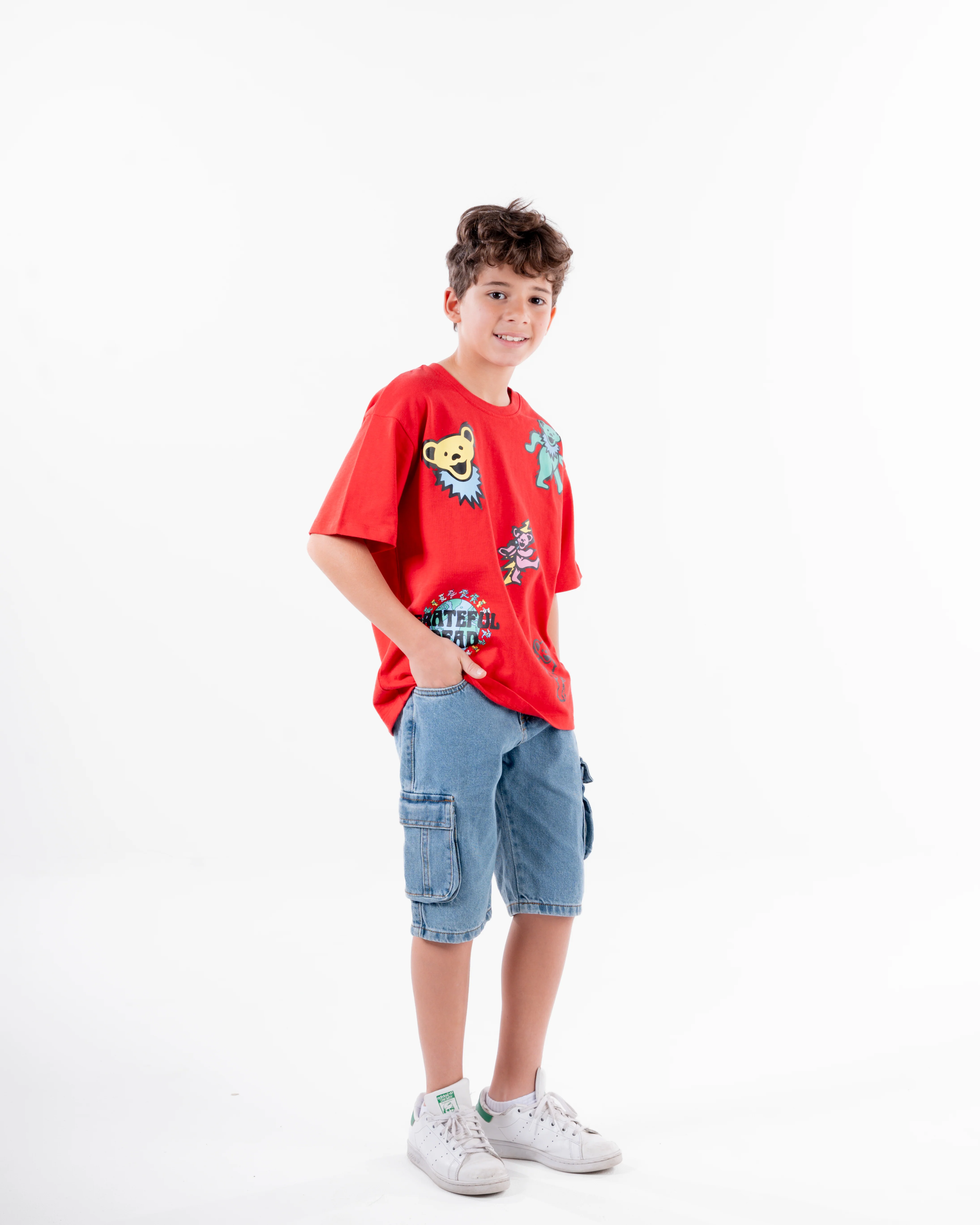 Boys Printed Half Sleeves T-Shirt Oversize - Image 3