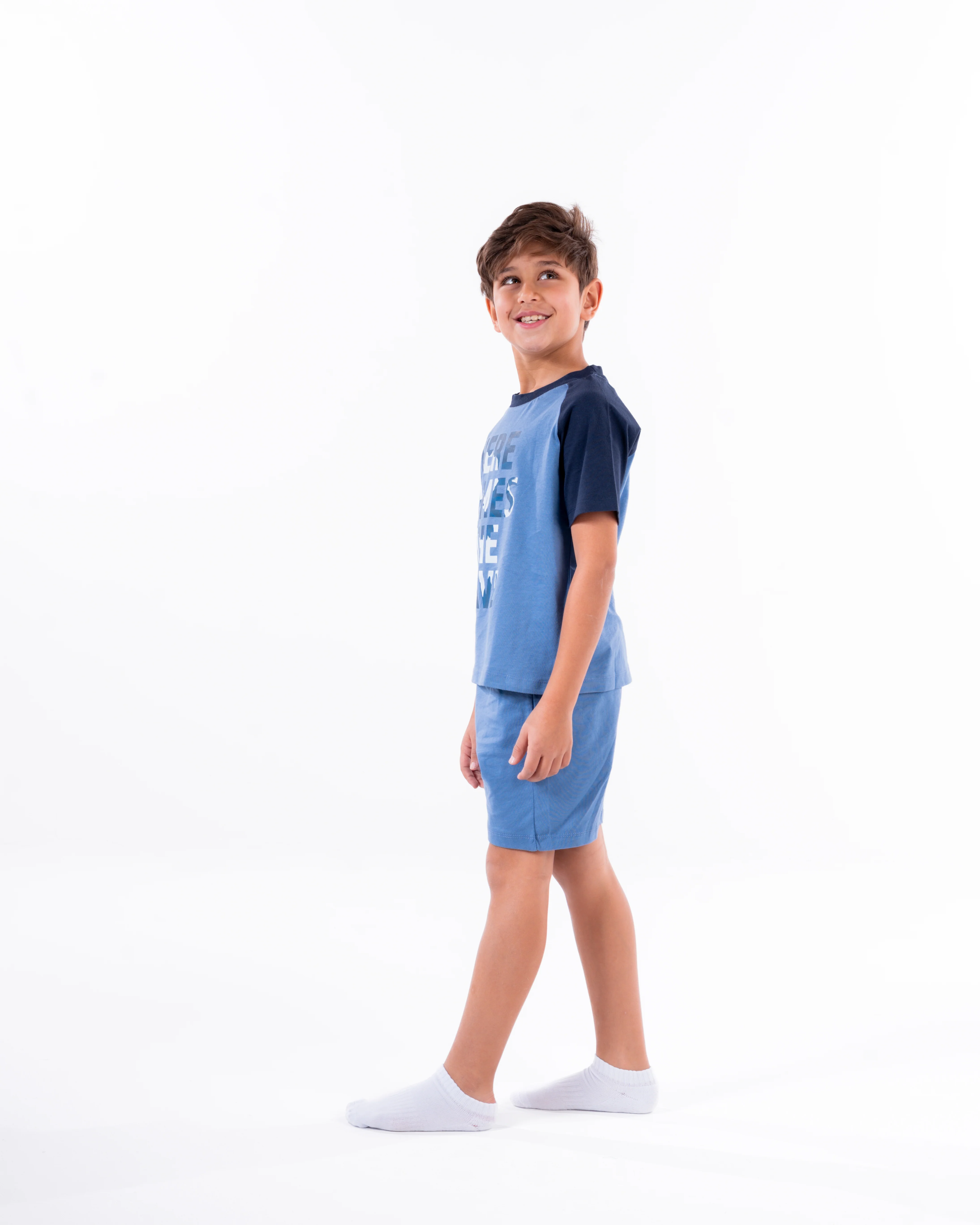 Boys Printed Here Comes The Wave Pyjama - Image 4