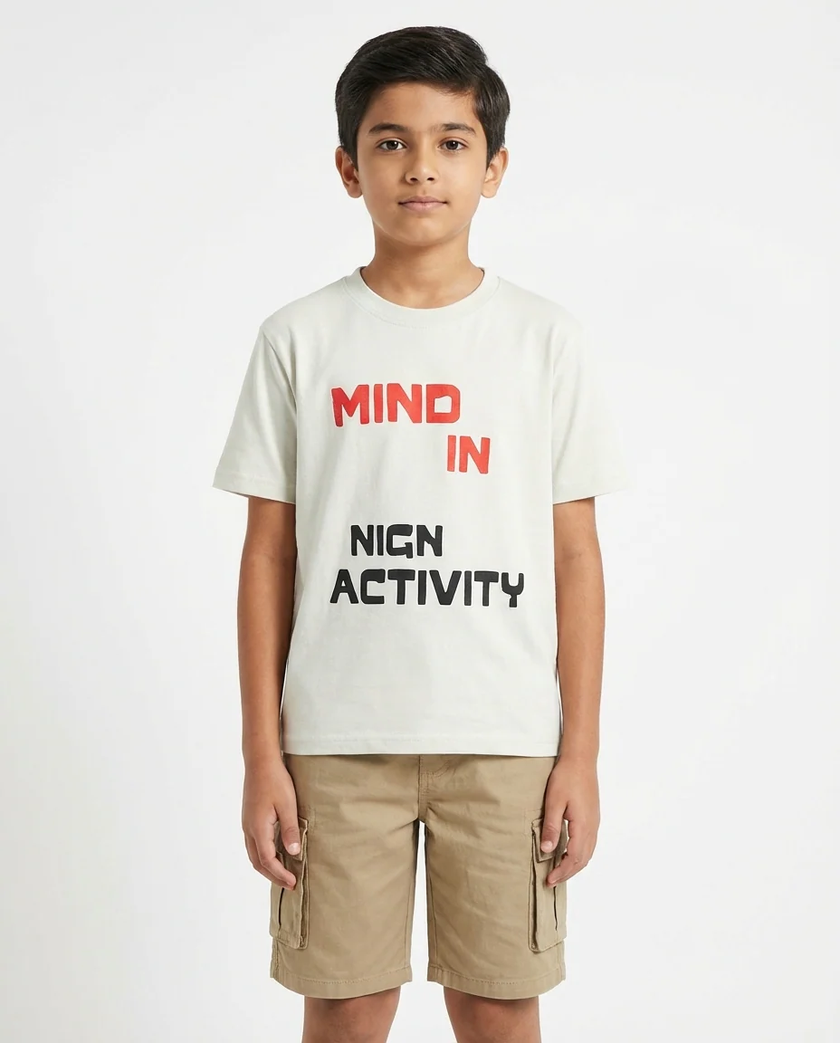 Boys Printed Maind In High T-Shirt - Image 2
