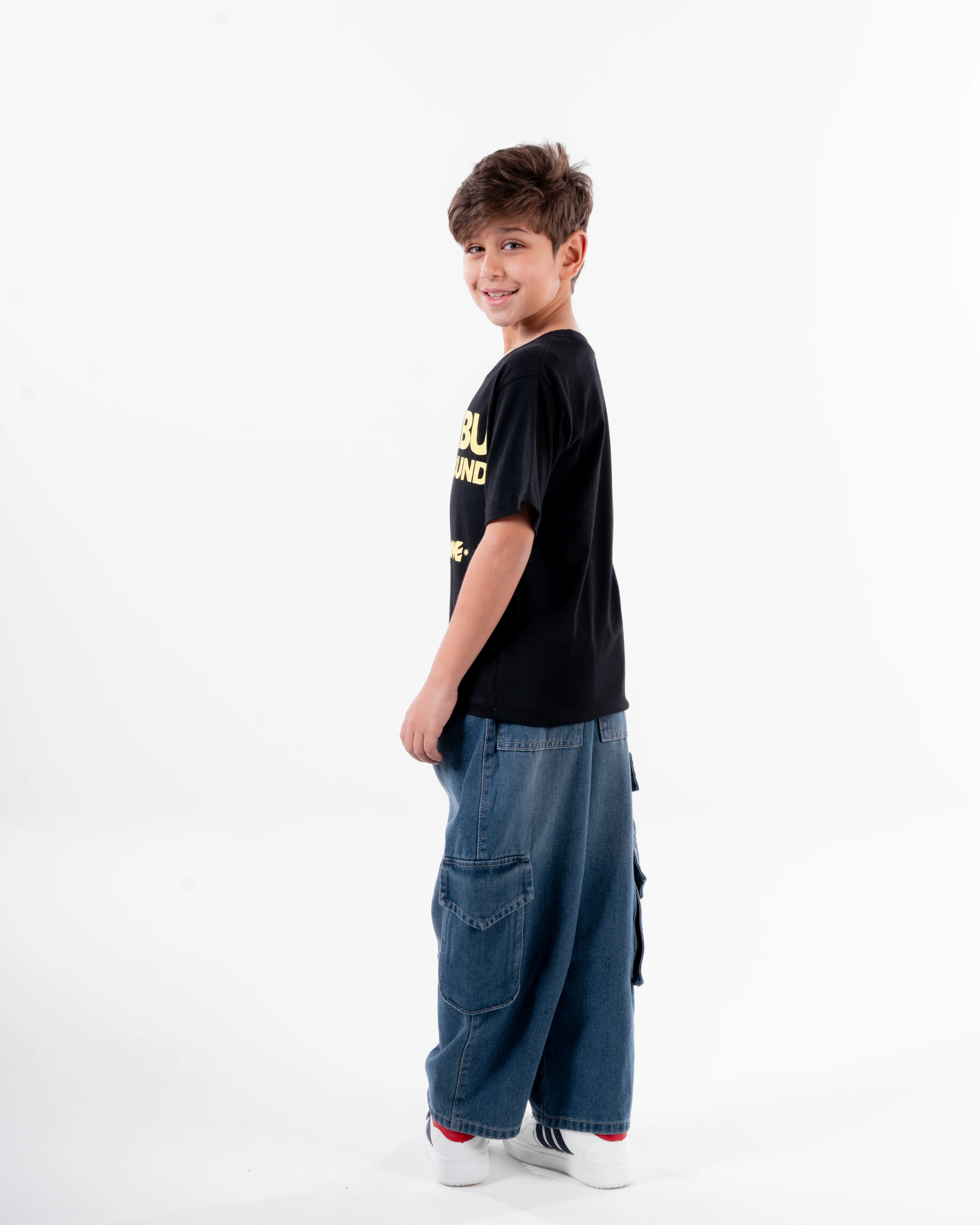 Boys Printed Malibu Half Sleeves T-Shirt Oversize - Image 3