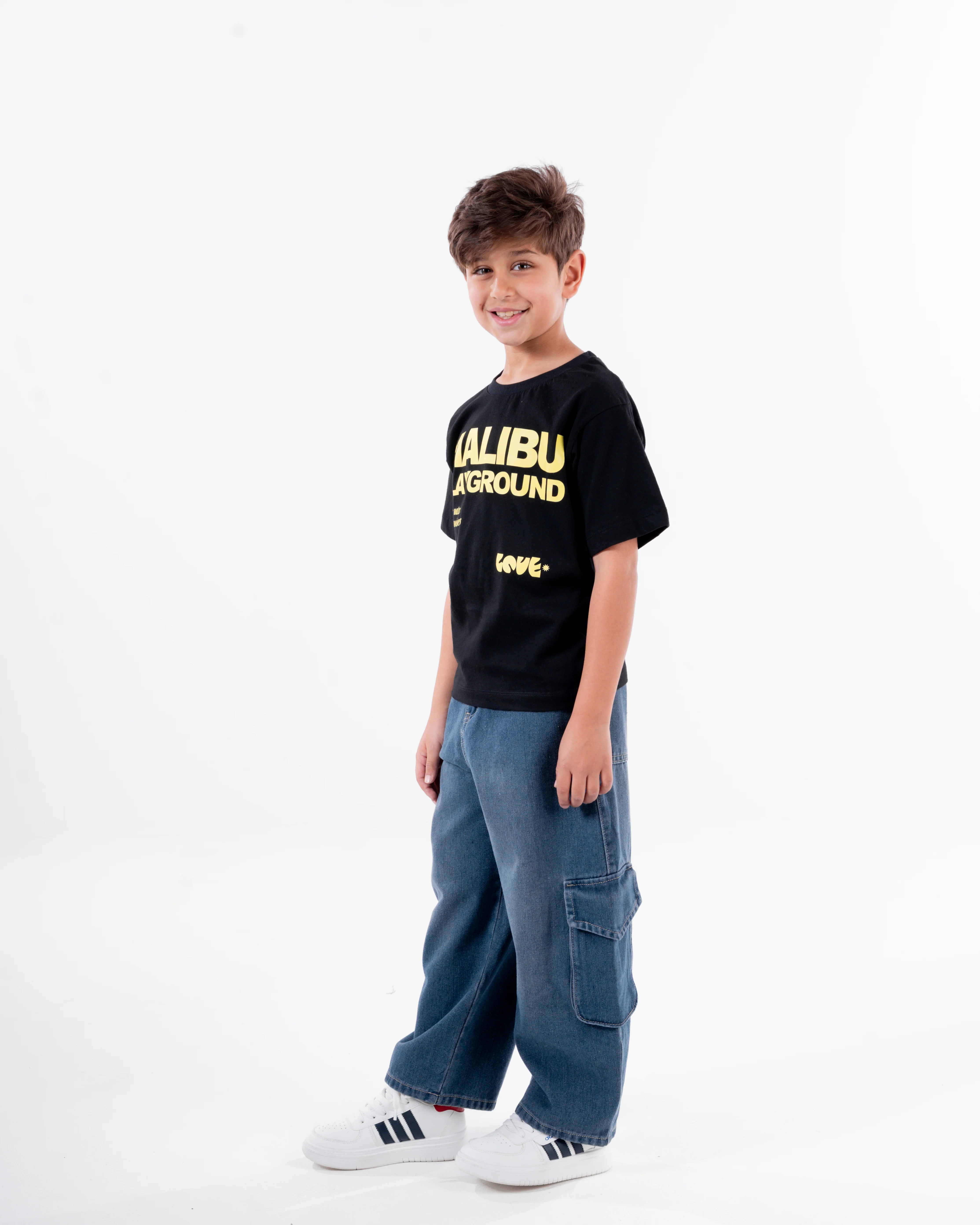 Boys Printed Malibu Half Sleeves T-Shirt Oversize - Image 4