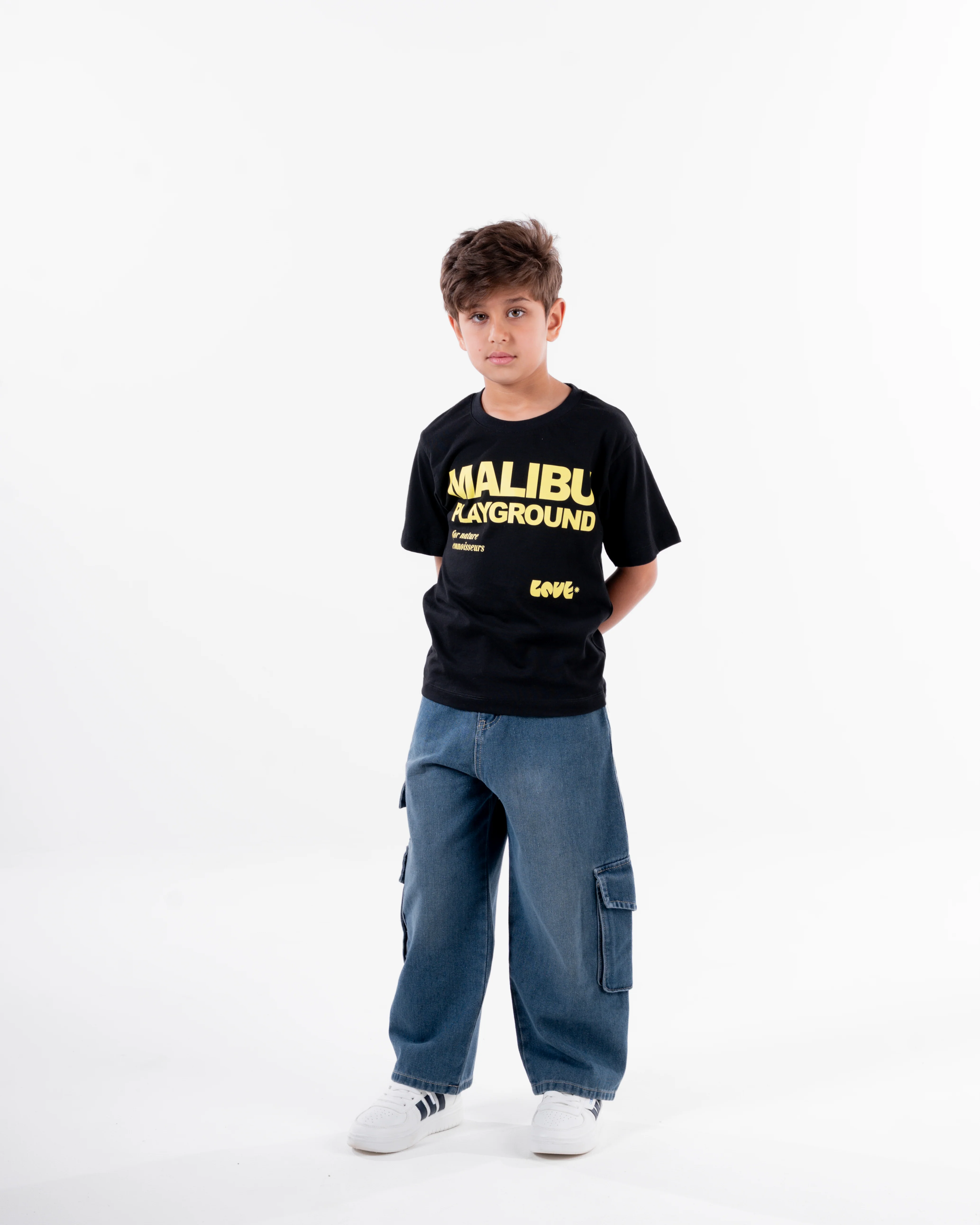 Boys Printed Malibu Half Sleeves T-Shirt Oversize - Image 5