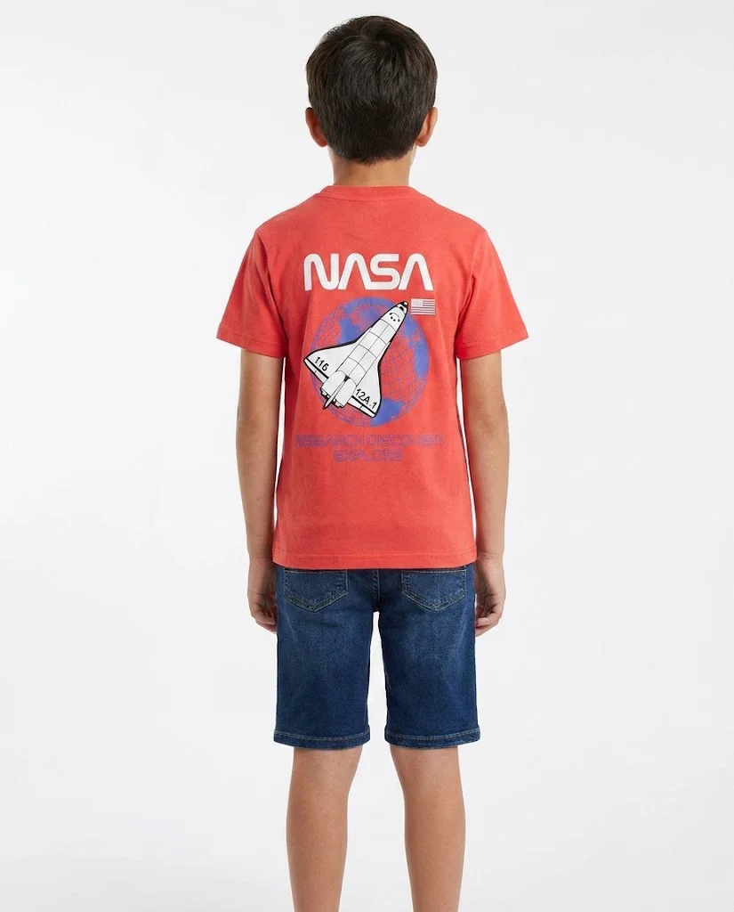 Boys Printed Nasa Half Sleeves T-shirt - Image 2