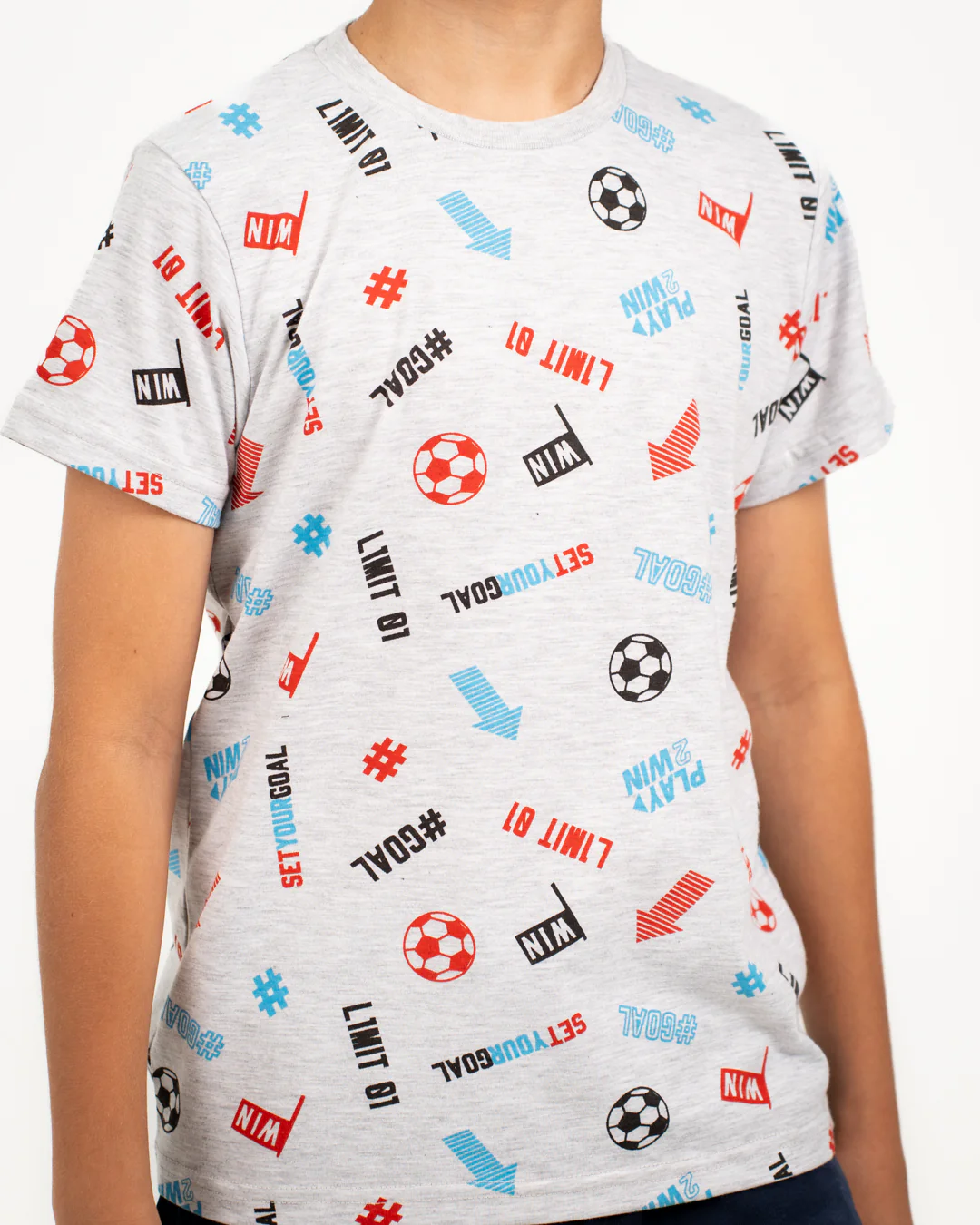 Boys Printed Pajamas Short Sleeve with Pants - Image 3