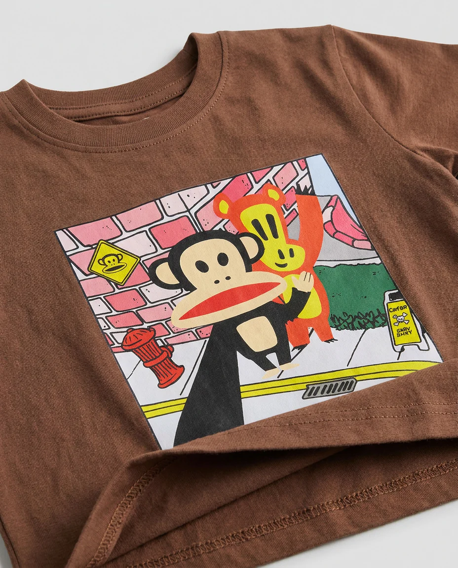 Boys Printed Paul Frank Half Sleeves T-shirt - Image 4