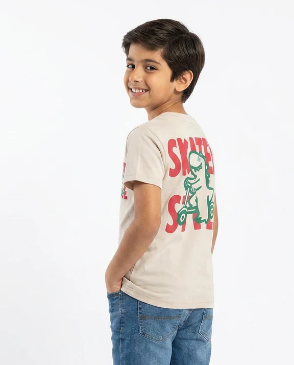 Boys Printed Skater Half Sleeves T-shirt