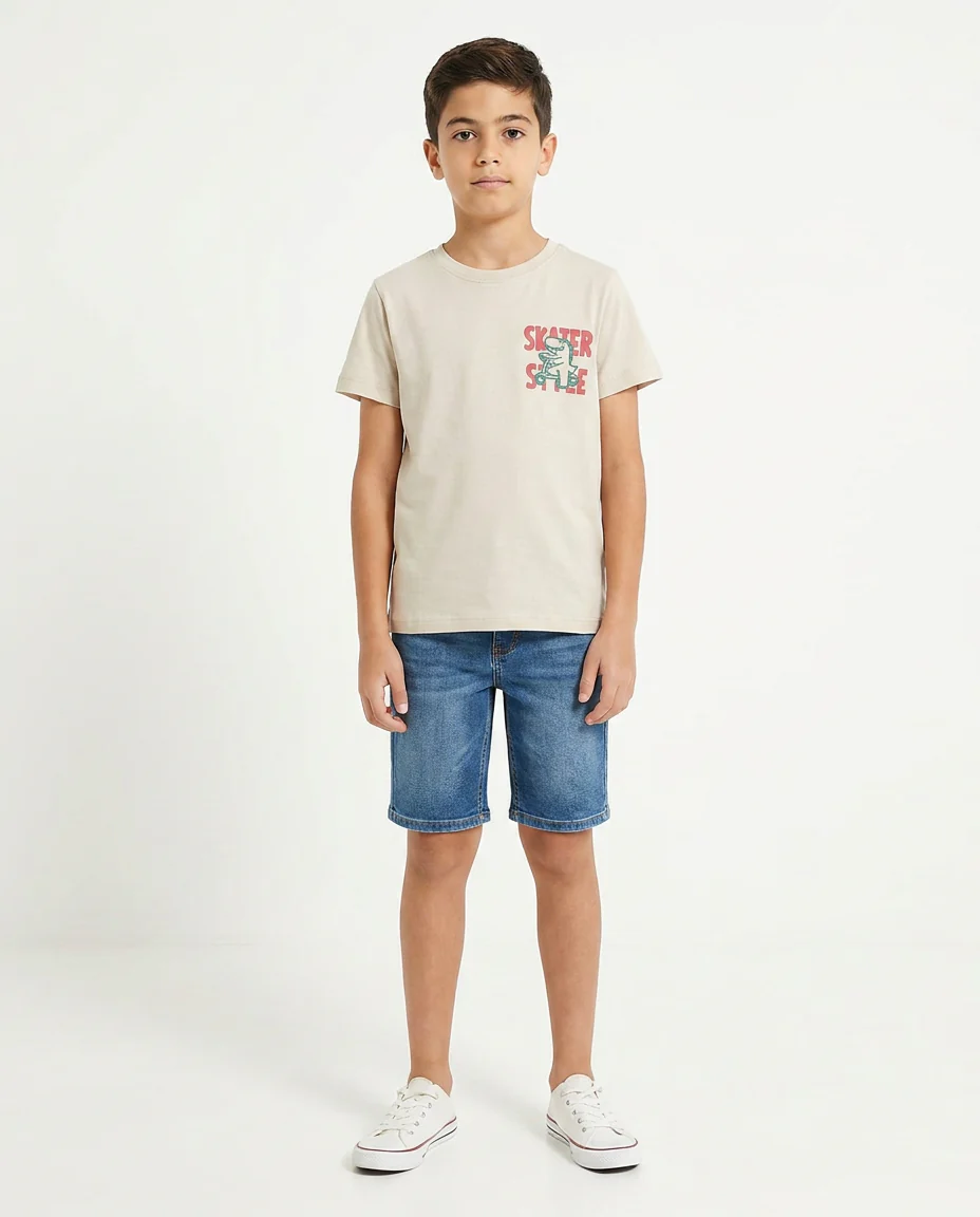 Boys Printed Skater Half Sleeves T-shirt - Image 3