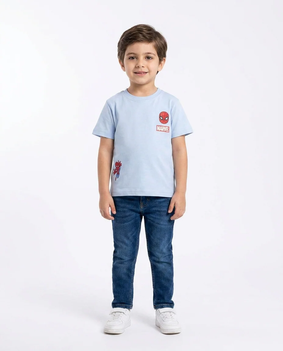 Boys Printed Spider Man Half Sleeves T-shirt - Image 3