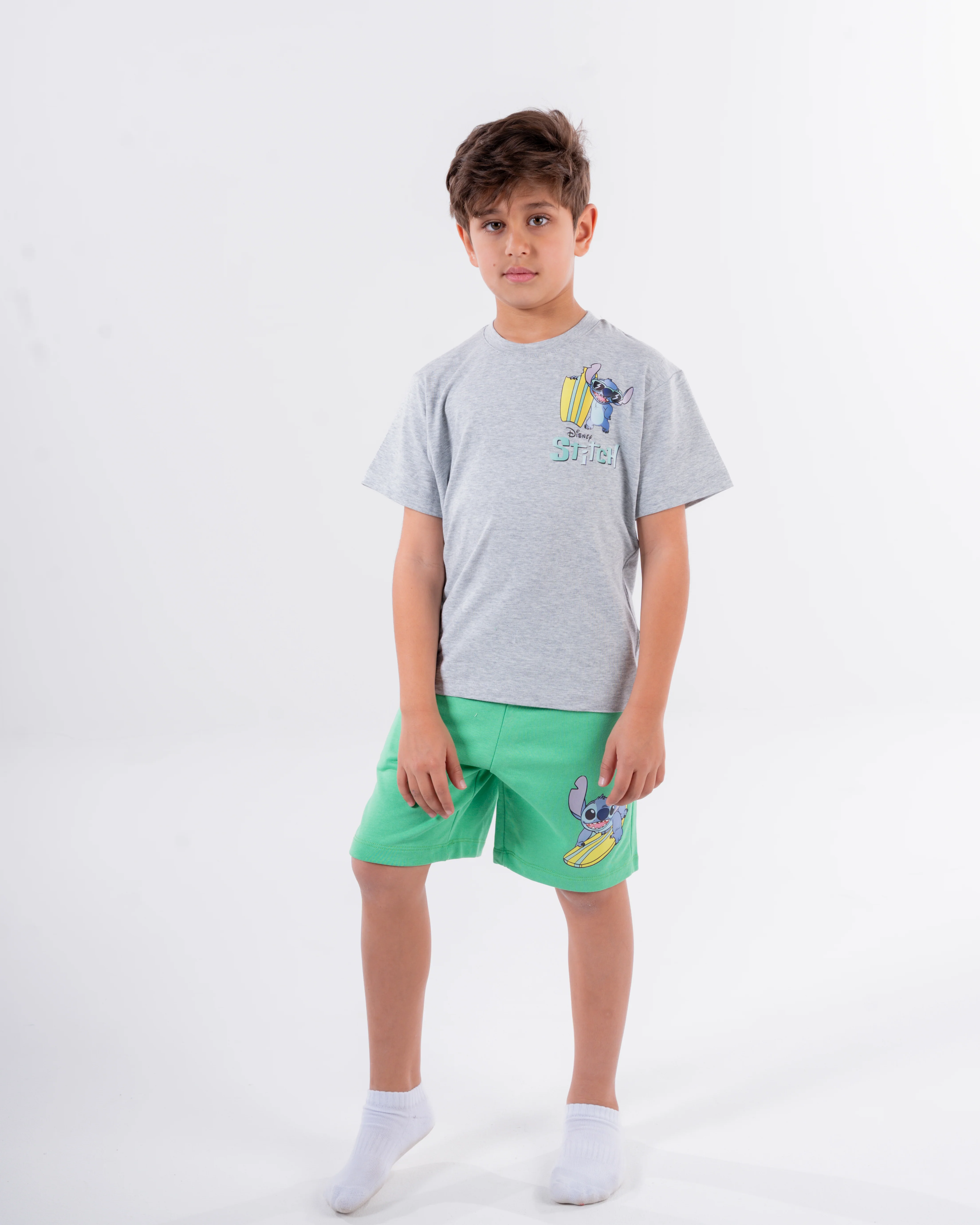 Boys Printed Stitch Half Sleeves Pyjama