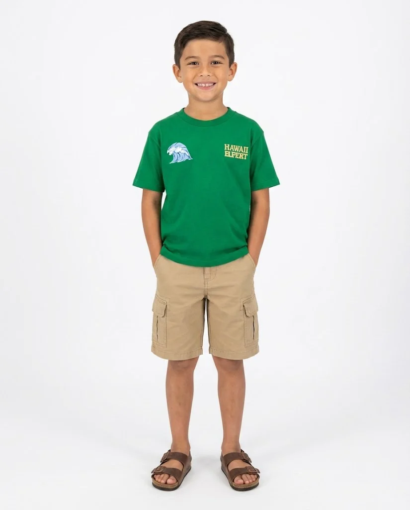Boys Printed T-Shirt Hawaii Sunset