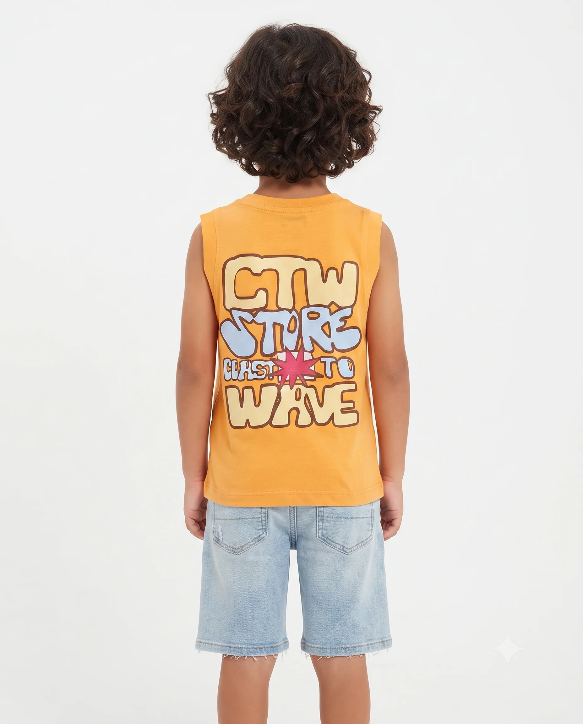 Boys Printed Wave Cut T-shirt - Image 2