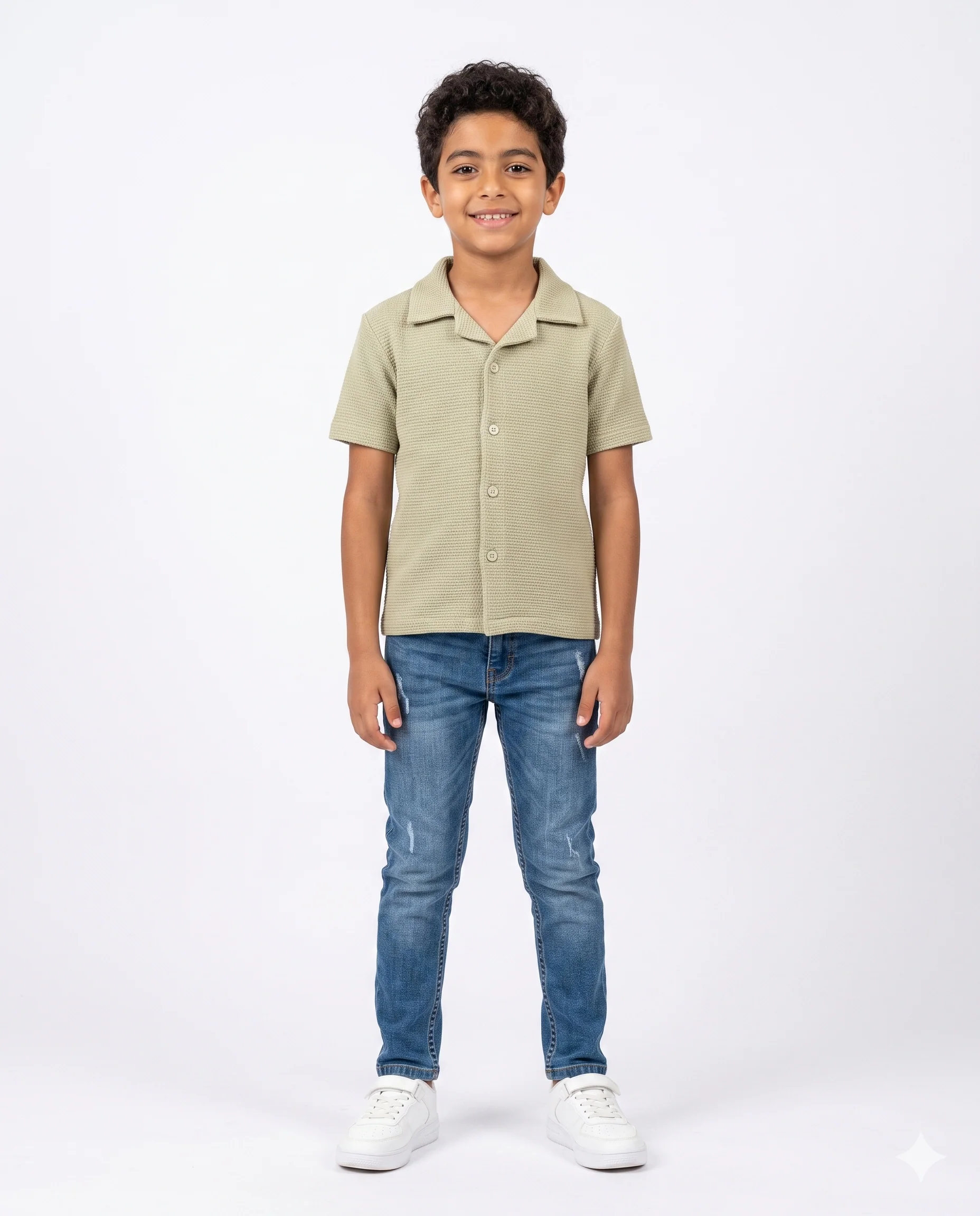 Boys Stripped Half Sleeves Casual Tennis Shirt - Image 3