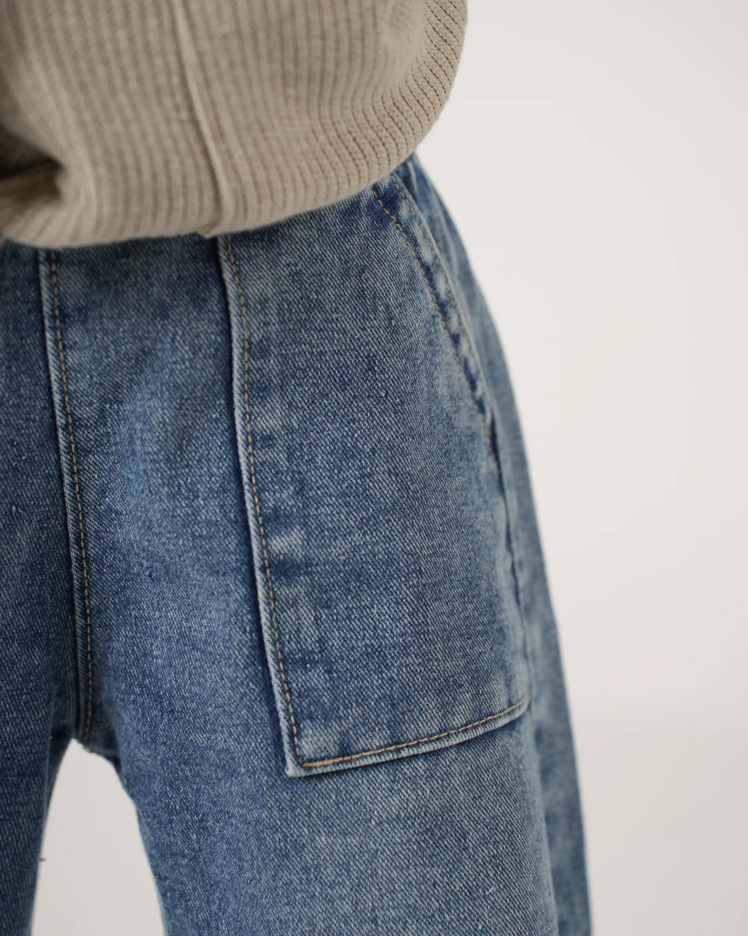 Girl Wide Leg Denim Pants - Image 10