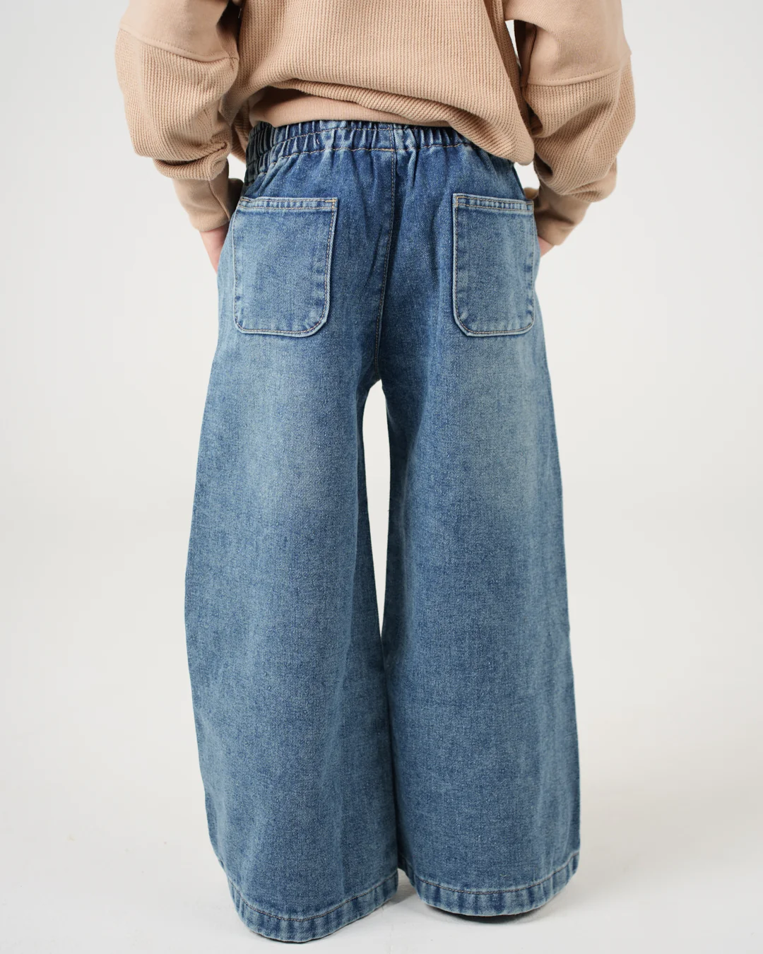 Girl Wide Leg Denim Pants - Image 11