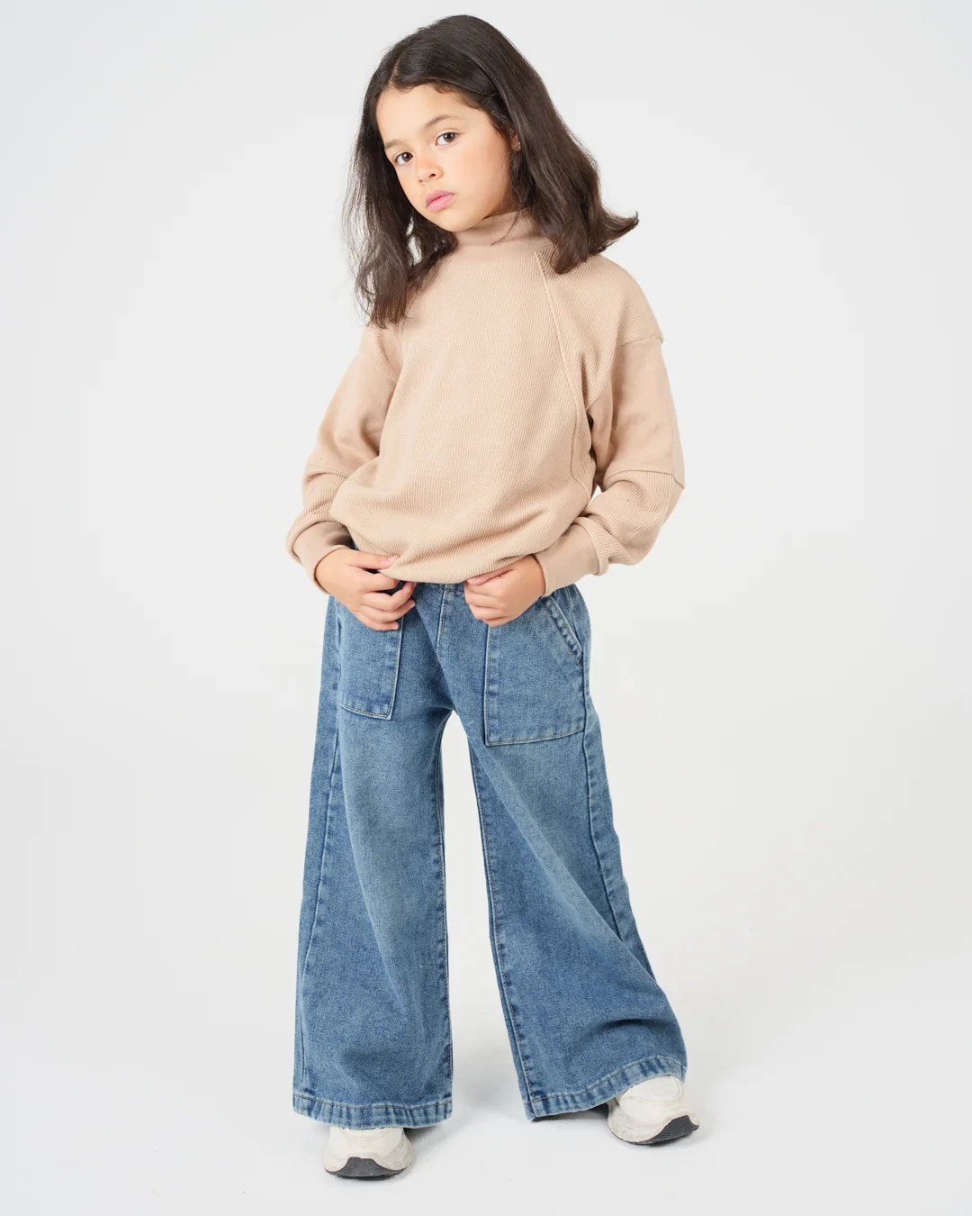 Girl Wide Leg Denim Pants - Image 3