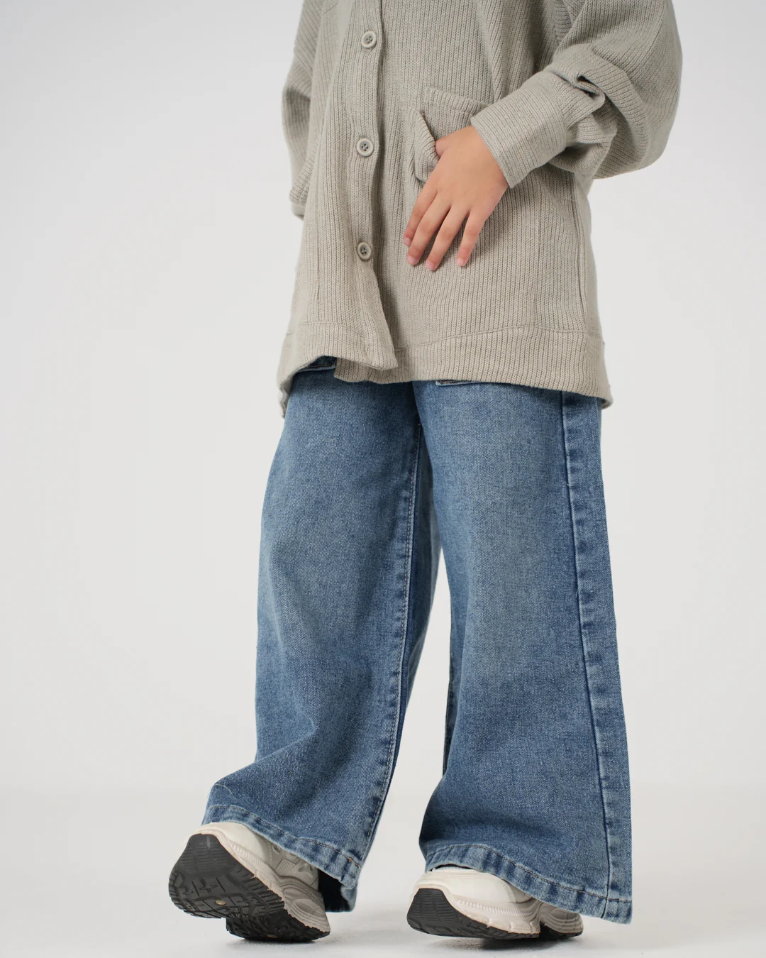 Girl Wide Leg Denim Pants - Image 4