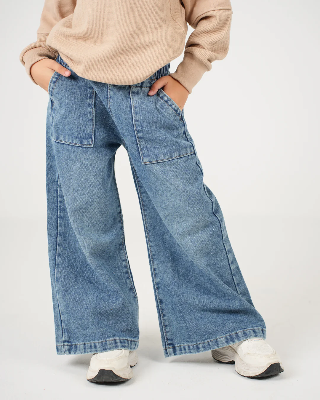 Girl Wide Leg Denim Pants - Image 5