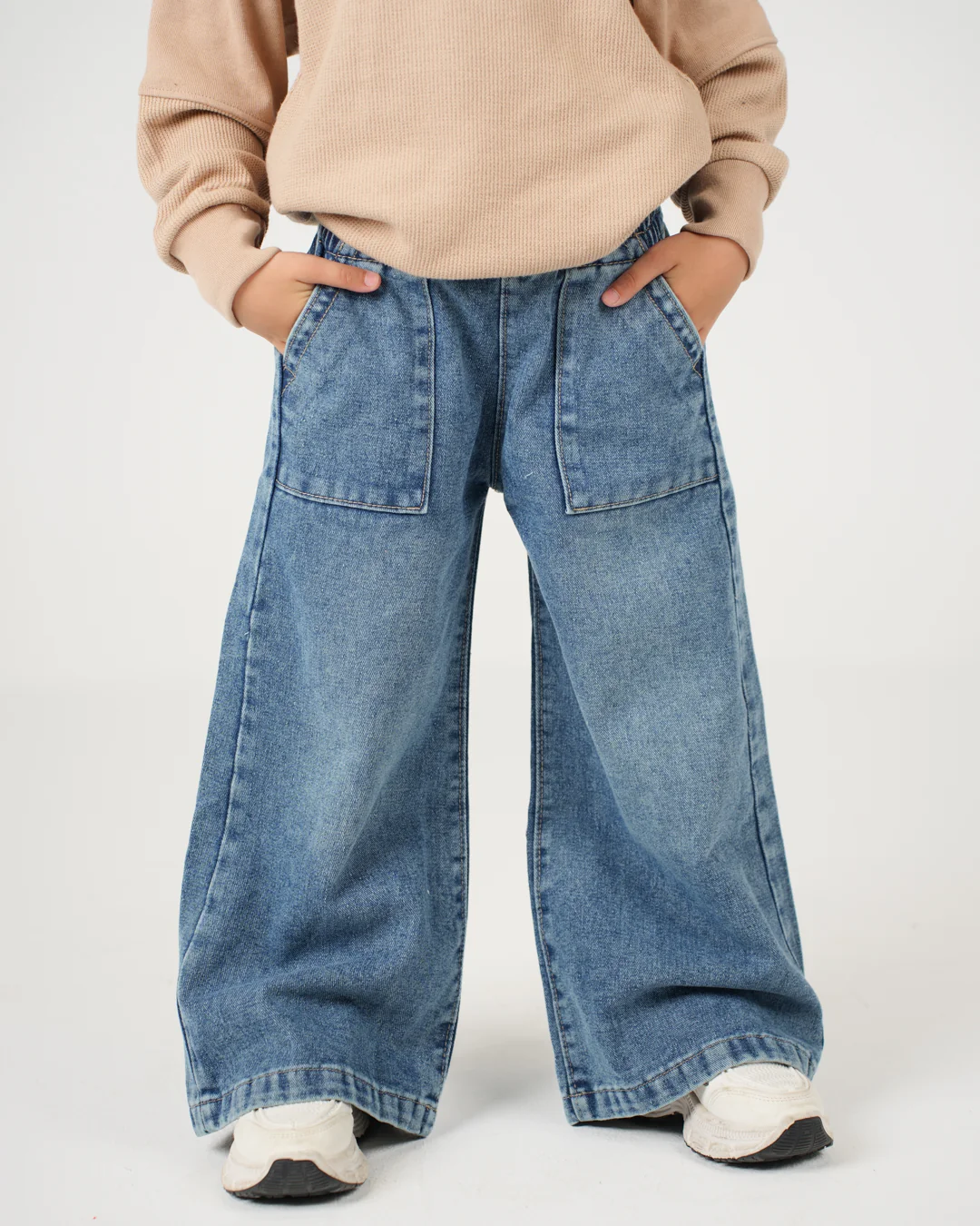 Girl Wide Leg Denim Pants - Image 6
