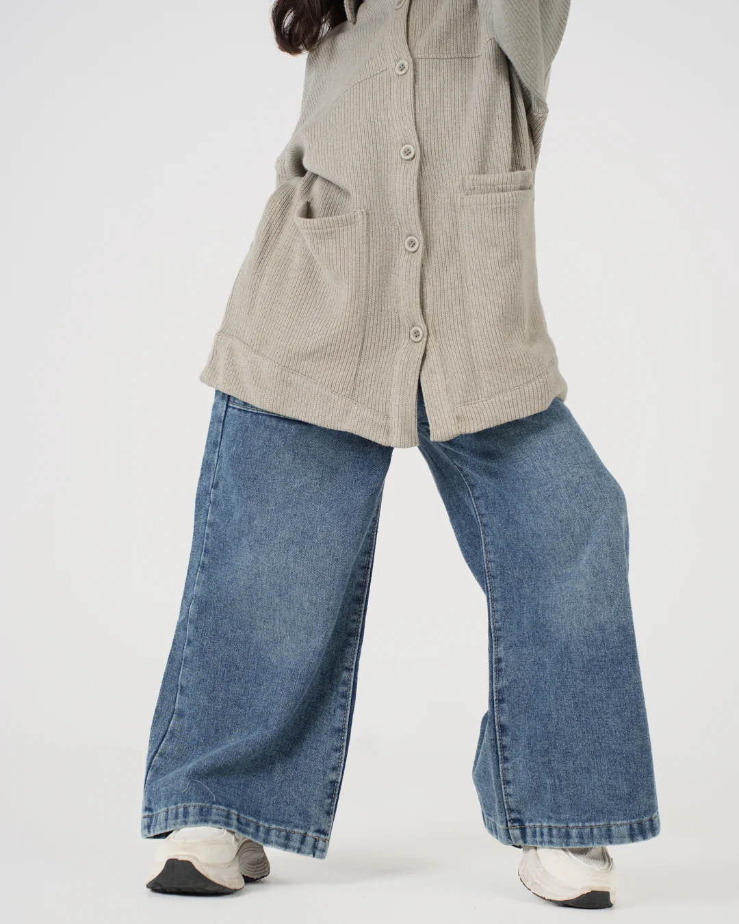 Girl Wide Leg Denim Pants - Image 7