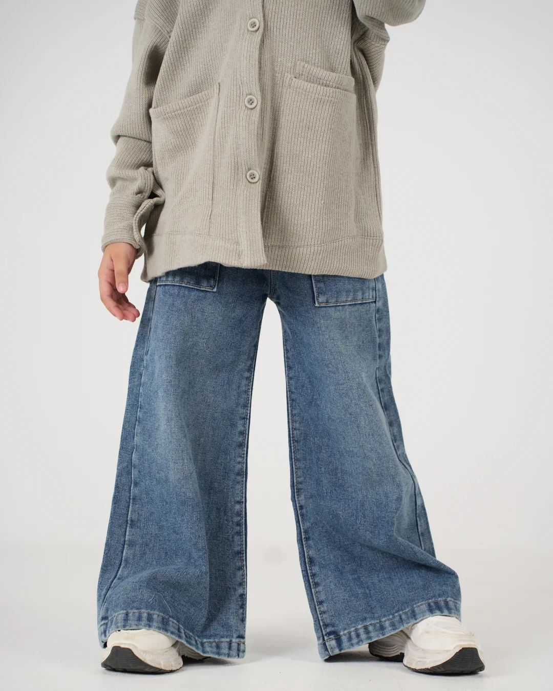 Girl Wide Leg Denim Pants - Image 8