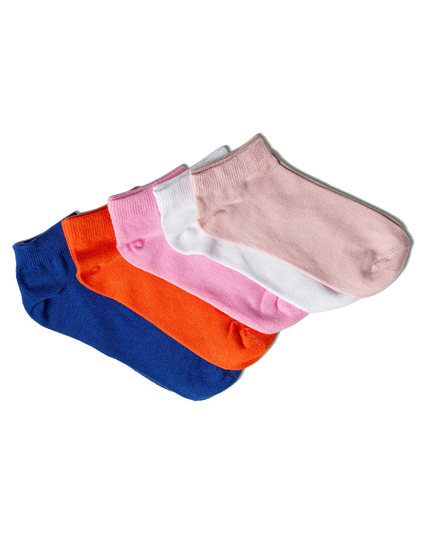Girls Cotton Plain Socket 5pc - Image 2