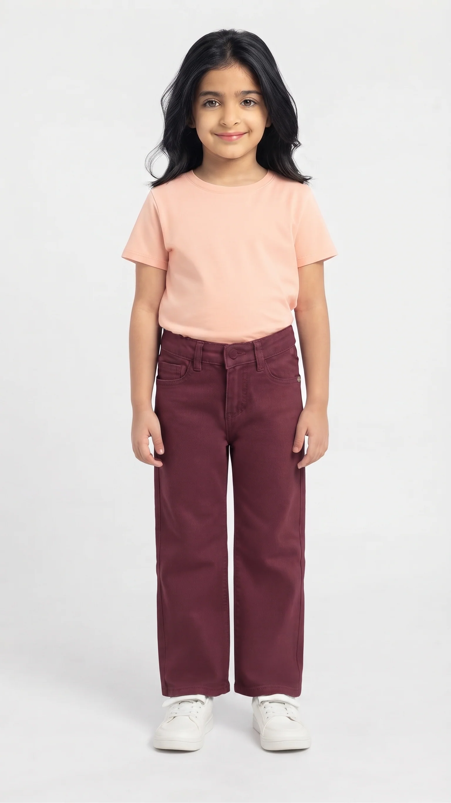 Girls Gabardine Pant Wide Leg Fit - Image 3