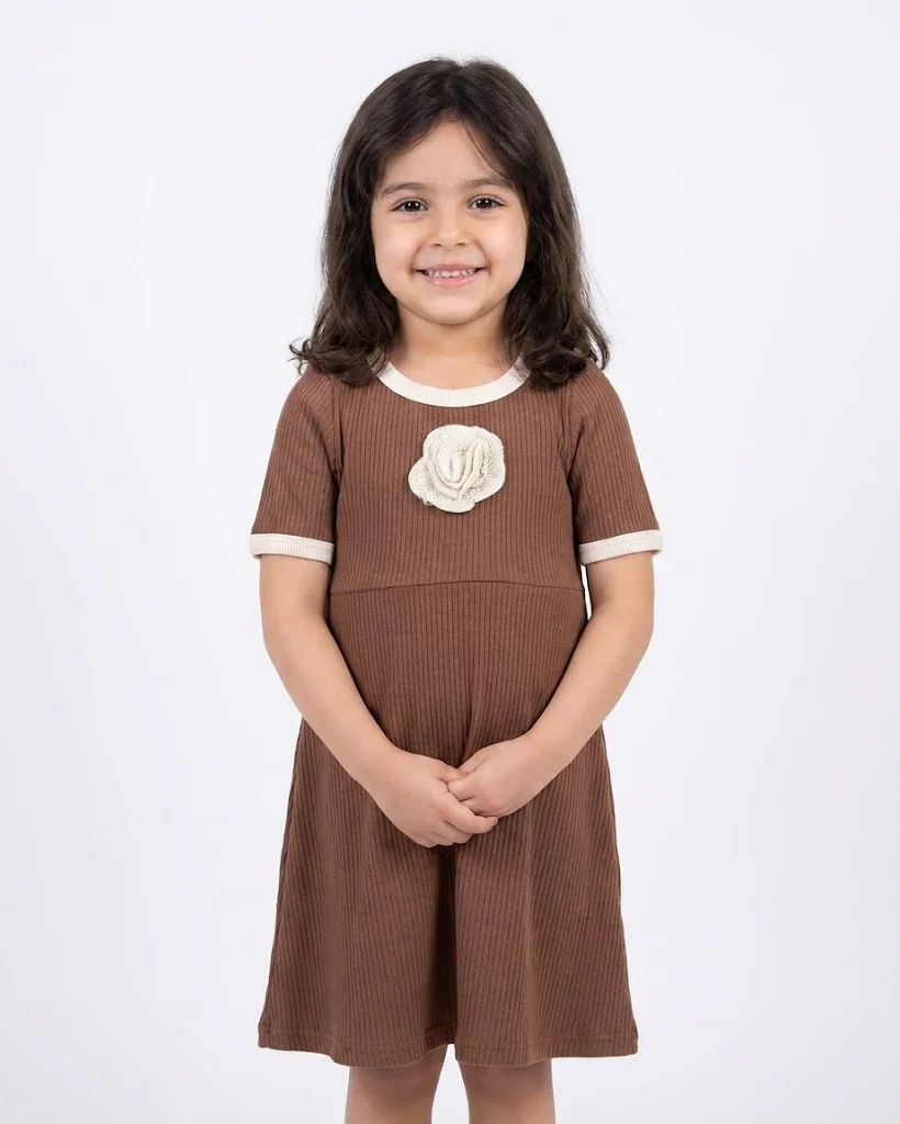 Girls Half Sleeves Dress