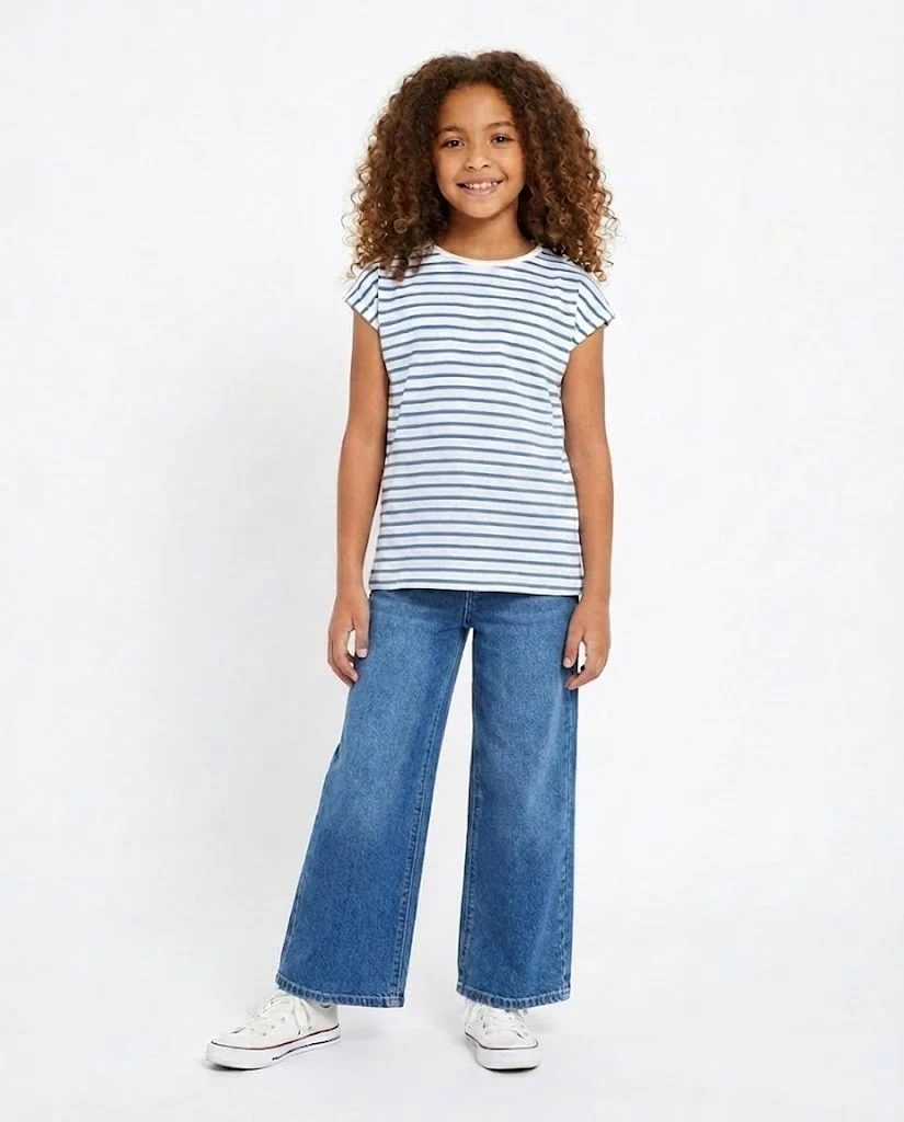 Girls Jeans Wide Leg Pant - Image 3