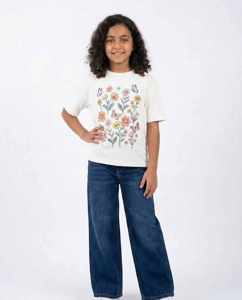 Girls Jeans Wide Leg Pant - Image 2