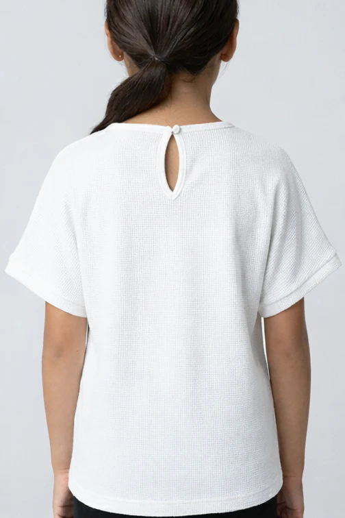 Girls Plain Half Sleeves T-Shirt - Image 4