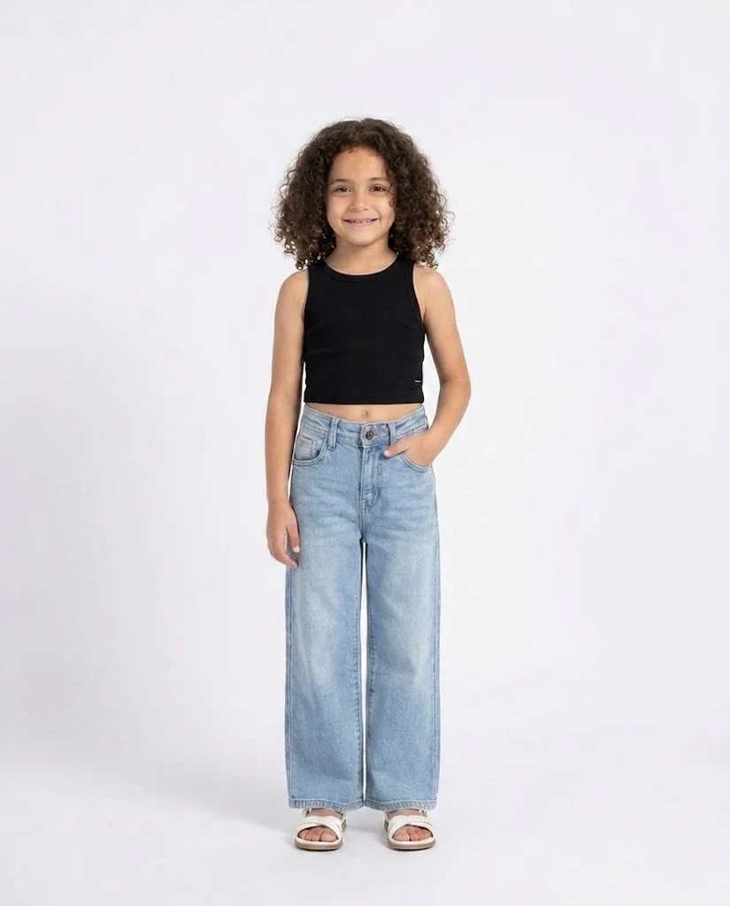 GIRLS PLAIN SLEEVLESS T-SHIRT - Image 5