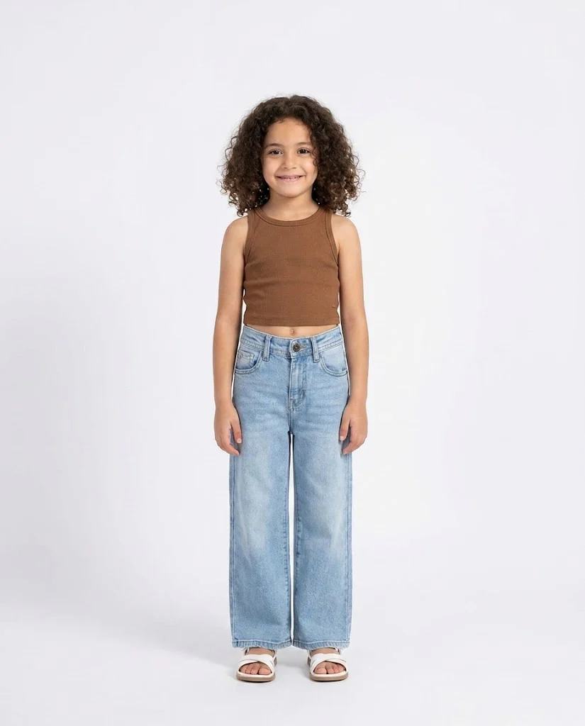 GIRLS PLAIN SLEEVLESS T-SHIRT - Image 6