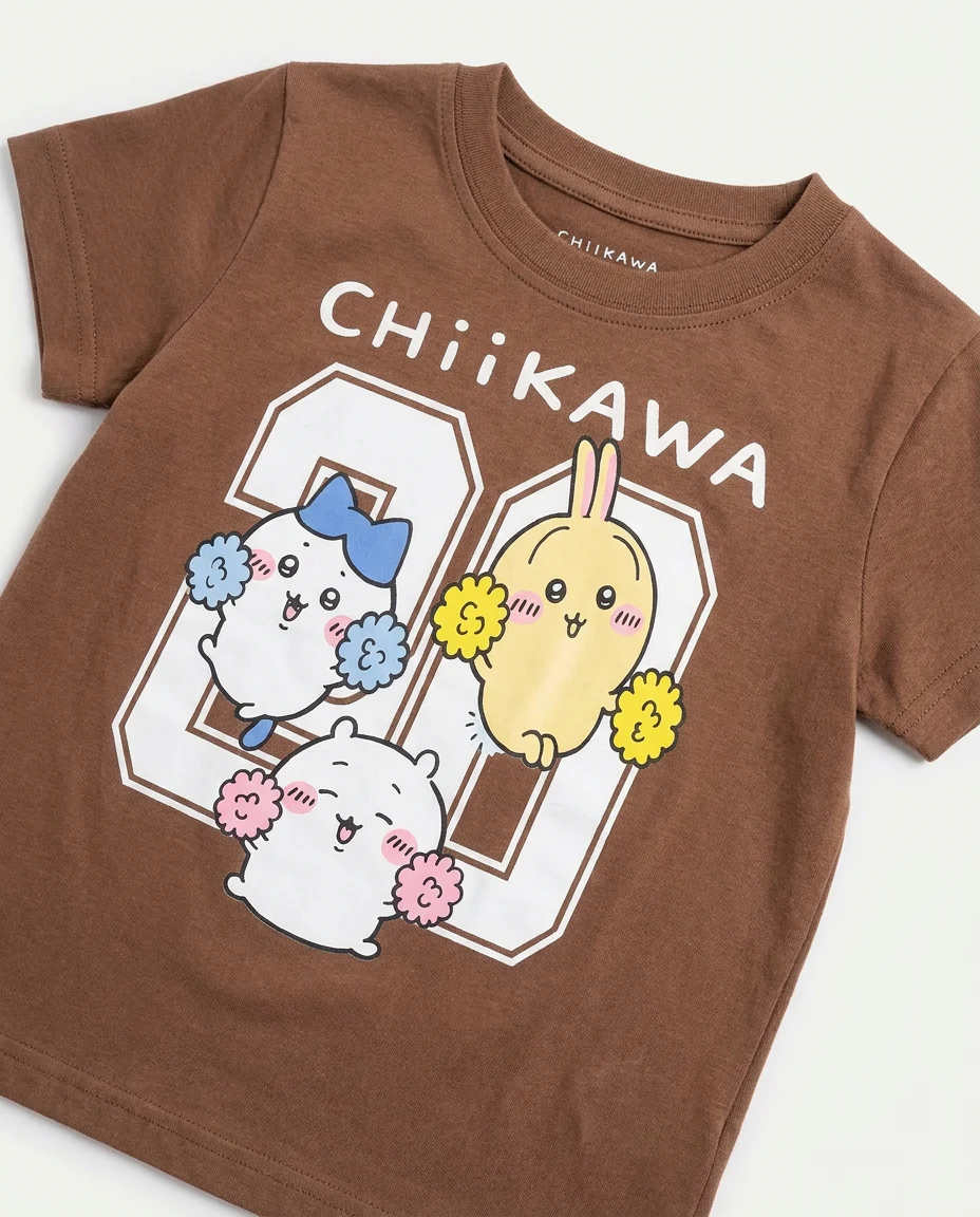 Girls Printed Chiikawa Half Sleeves T-shirt - Image 3